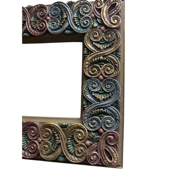Vintage Ornate Rectangular Photo Frame With Intricate Swirl Design Home Decor - Picture 5 of 5